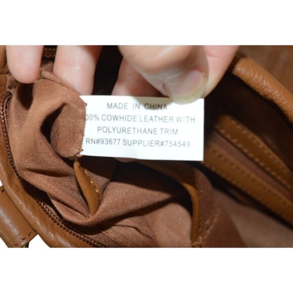 Vintage y2k St. John's Bay Camel Genuine Leather Hobo Shoulder Bag Bohemian Fall - Picture 6 of 13